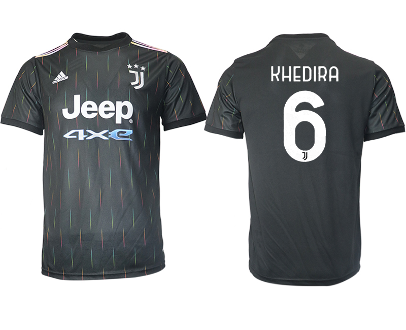 Men 2021-2022 Club Juventus away aaa version black #6 Soccer Jersey